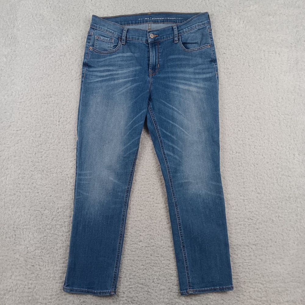Old‎ Navy Jeans Boyfriend Straight Women 10 Blue Medium Wash Stretch Denim